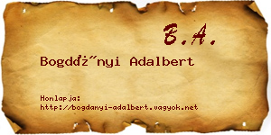 Bogdányi Adalbert névjegykártya